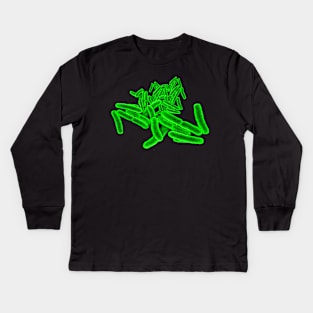 Green Bacteria Kids Long Sleeve T-Shirt